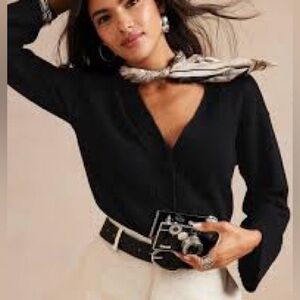 Banana Republic Factory Ramie rayon black cardigan